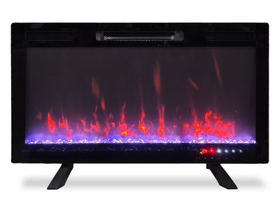 Mirage 36" Modern Electric Fireplace - Black | Foyer électrique moderne Mirage de 36 po - noir