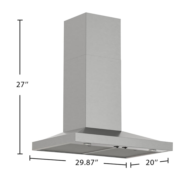 Hotte cheminée pyramidale Broan de 30 po avec technologie Code ReadyMC - EWS1306SS