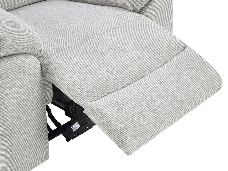 Fauteuil à inclinaison électrique Spencer de 41,3 po en tissu de chenille - gris