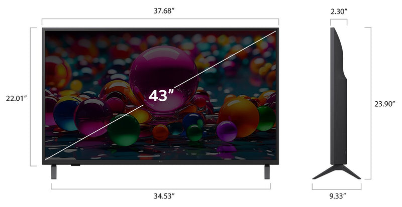 Téléviseur intelligent LG UA7000 UHD 4K de 43 po avec webOS (43UA7000PUB.ACC) - modèle 2025