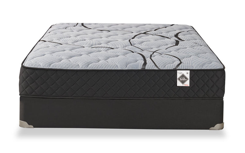 Ensemble Matelas semi-ferme à plateau régulier dans une boîte Red Cedar de Springwall pour lit double