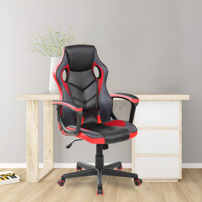 Fauteuil de jeu ergonomique Velocity de 24 po - noir et rouge