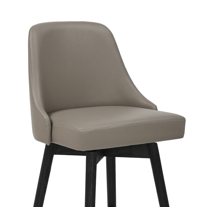 Tabouret bar pivotant Nash de hauteur comptoir - taupe
