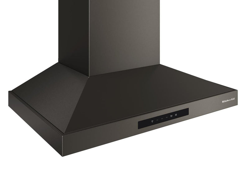 Hotte de cuisinière murale KitchenAid de 30 po de style auvent à 4 vitesses - minerai noir - KVWC730SBE