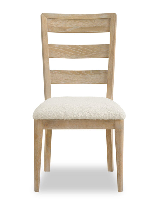 Ensemble de salle à manger Aspen 5 pièces avec table à rallonge, 80 po à 104 po et 4 chaises en tissu - naturel