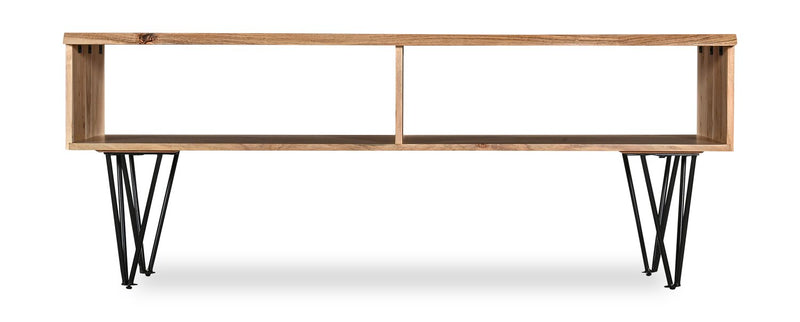 Meuble pour téléviseur moderne Kaleb de 57 po pour téléviseurs jusqu'à 65 po - naturel