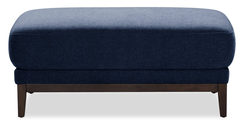Pouf Horizon de 44,09 po en tissu - bleu marine