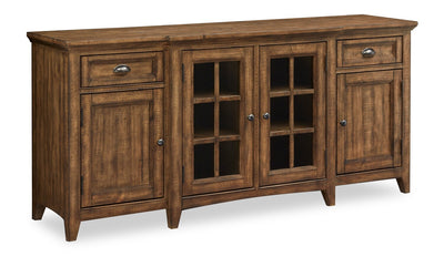 Wesley 70" Traditional TV Stand with Storage and Cable Management for TVs up to 75" - Toasted Nutmeg | Meuble pour téléviseur traditionnel Wesley de 70 po avec rangement et système de gestion des câbles
