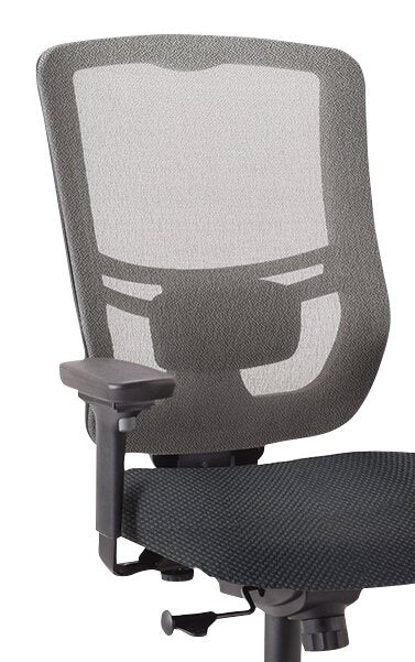 Chaise de bureau Dante de Tempur-Pedic de 26,4 po - grise avec dossier à mailles