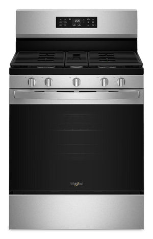 Cuisinière à gaz Whirlpool de 5,0 pi³ et de 30 po avec cuisson à air - acier inoxydable résistant aux traces de doigts - WFGS4530SZ