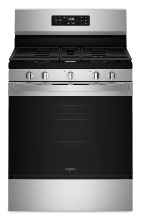 Cuisinière à gaz Whirlpool de 5,0 pi³ et de 30 po avec cuisson à air - acier inoxydable résistant aux traces de doigts - WFGS4530SZ
