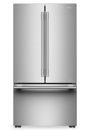 Réfrigérateur KitchenAid de profondeur comptoir à portes françaises avec distributeur d’eau interne - acier inoxydable - KRFC336SPS