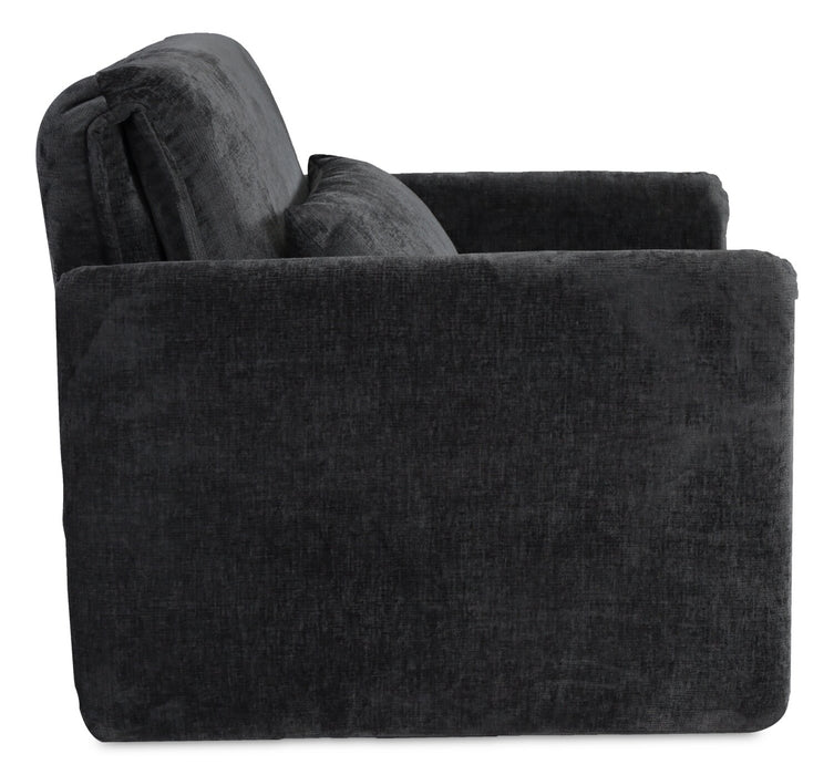 Fauteuil-lit Dawn de 42 po en tissu de chenille - gris