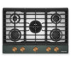 Surface de cuisson KitchenAid au gaz sur métal avec fini CookShield - minerai noir - KCGK730SJP