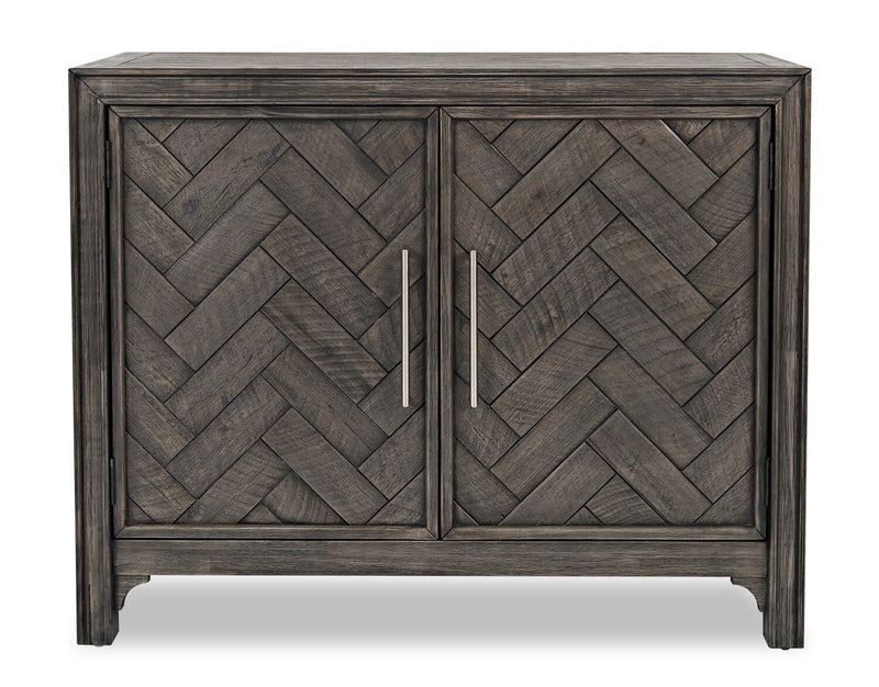 Armoire décorative Keena de 40 po en bois massif - grise