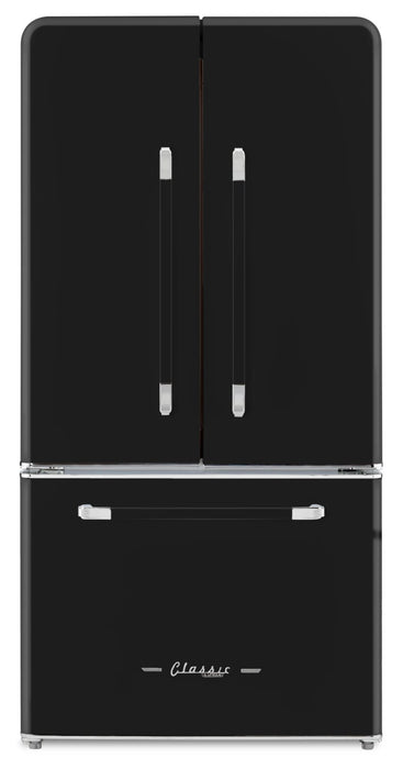 Réfrigérateur Classic Rétro par Unique de 36 po et de 21,4 pi3 de profondeur comptoir - noir minuit - UGP-595L B AC