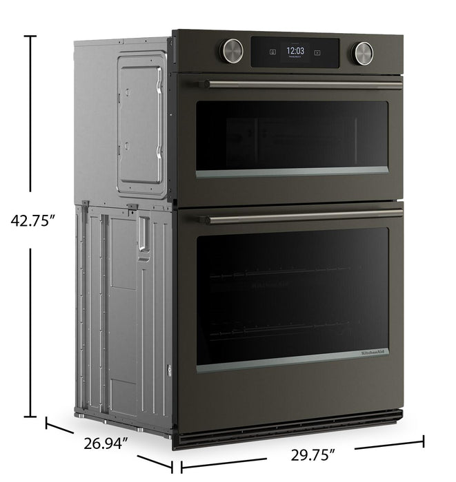 Four mural combiné intelligent électrique KitchenAid de 30 po - minerai noir - KOEC730SBE