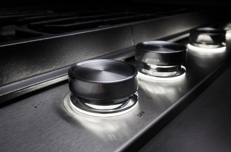 Surface de cuisson KitchenAid au gaz sur métal avec fini CookShield - Black Ore - KCGK730SBE