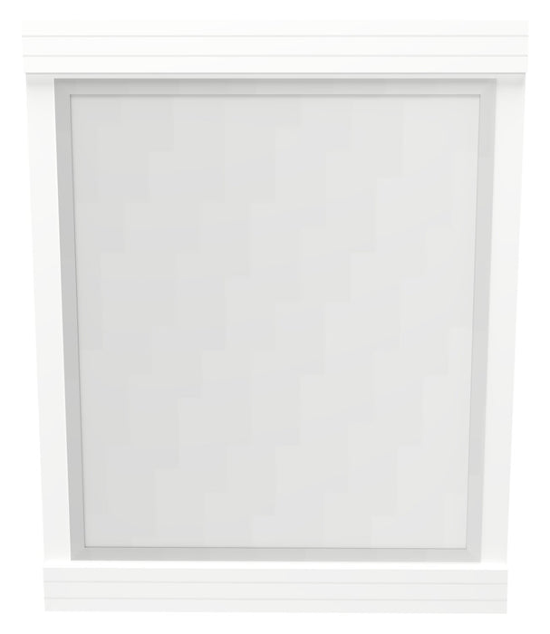Ensemble lit matelot Riley 5 pièces avec tête de lit bibliothèque, commode et miroir, blanc - format lit simple