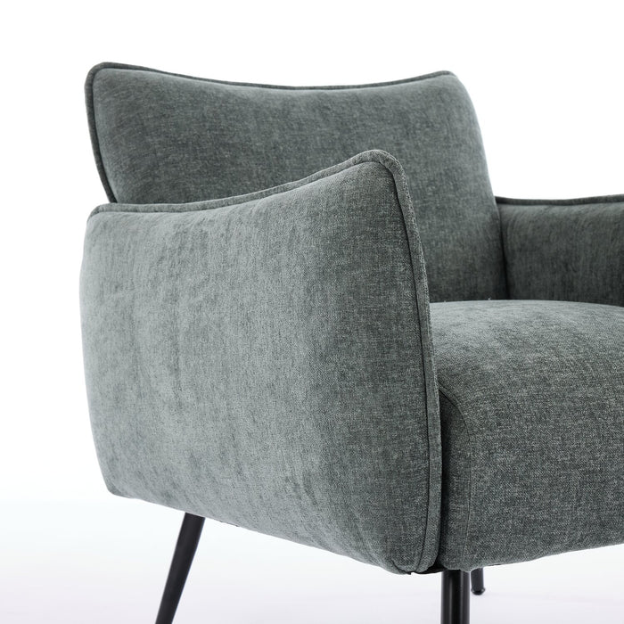 Fauteuil d’appoint Arlo de 29,5 po en tissu d’apparence lin - vert