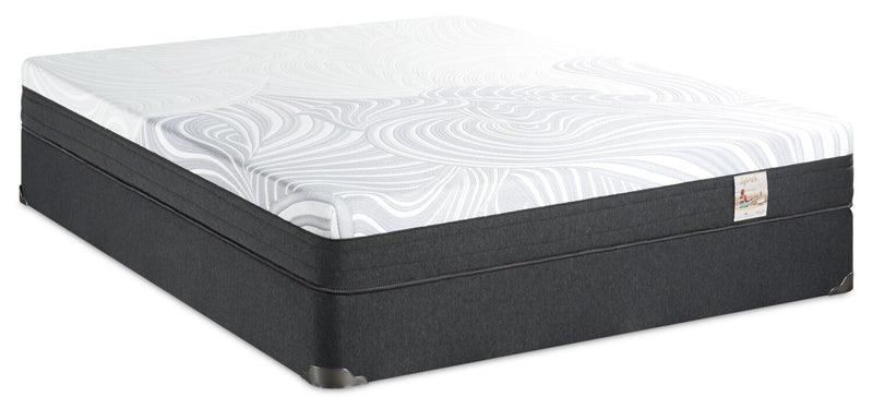 Ensemble matelas ferme à plateau-coussin dans une boîte Spa 8 de Springwall pour grand lit