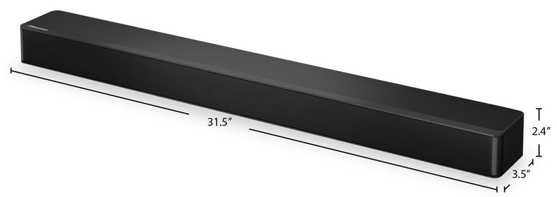 Barre de son Hisense à 2.1 canaux avec Dolby AudioMD, DTS Virtual:XMC et caisson d’extrêmes graves sans fil de 240 W (HS2100)