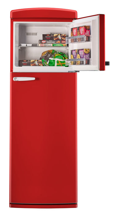 Réfrigérateur Classic Rétro d’Unique de 24 po et de 11 pi3 à congélateur supérieur - rouge bonbon - UNQ-310L R TM