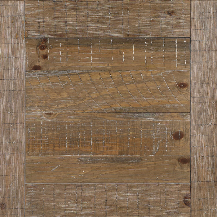 Table de bout rustique Cedar de 24 po avec tiroir de rangement - pin naturel