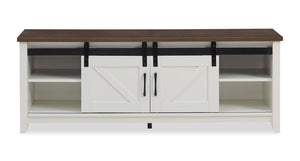 Meuble pour traditionnelle téléviseur de Kort & Co. Logan de 60 po avec rangement - chêne noyer