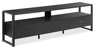 Cooper 72” Modern TV Stand with Storage and Cable Management for TVs up to 80” - Black | Meuble pour téléviseur moderne Cooper de 72 po avec rangement et système de gestion des câbles pour téléviseurs jusqu’à 80 po - noir