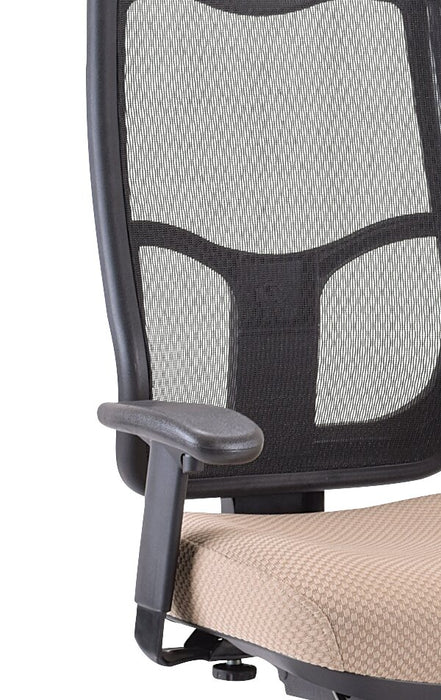Chaise de bureau Remy de Tempur-Pedic de 26,8 po - beige avec dossier à mailles