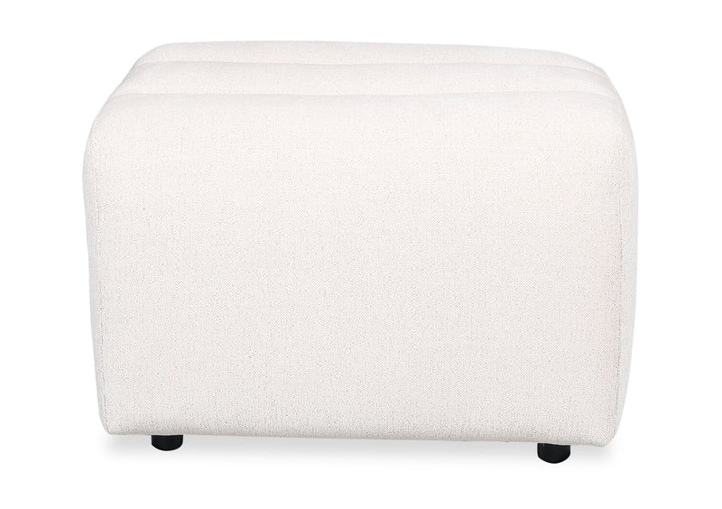 Pouf Cove de 27 po en tissu de chenille - taupe 