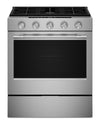 Cuisinière à gaz encastrée KitchenAid de 5,0 pi³ et de 30 po avec modes par convection - acier inoxydable résistant aux traces de doigts - KSGS530SPS