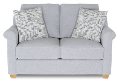 Finesse 59" Contemporary Chenille Fabric Loveseat - Heather Grey | Causeuse contemporaine Finesse de 59 po en tissu de chenille - gris chiné