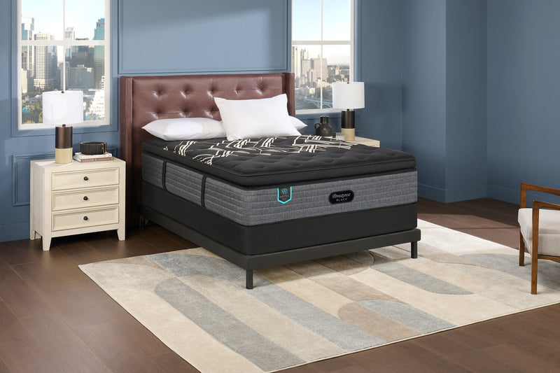 Matelas à Euro-plateau épais moelleux Royal Suite de série Hotel de Beautyrest BlackMD pour très grand lit