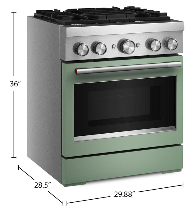 Cuisinière hybride KitchenAid de 4,1 pi3 avec mode de friture à air sans préchauffage - cardamome - KFDS930SDC