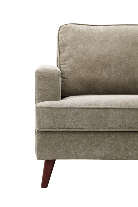 Sofa sectionnel en forme de V Kira 3 pièces en tissu - gris