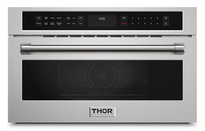 Thor Kitchen 1.6 Cu. Ft. Built-In Professional Microwave Oven with Air Fry – Stainless Steel - TMO30H | Four à micro-ondes professionnel encastré Thor Kitchen de 1,6 pi3 avec friture à air - acier inoxydable - TMO30H
