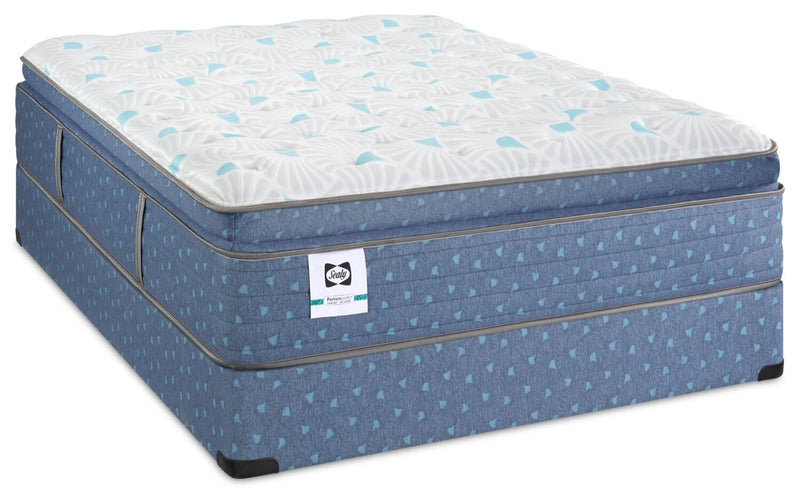 Ensemble Matelas Euro-plateau épais Paradiso Resort Luxury Posturepedic Crown Jewel de Sealy pour grand lit