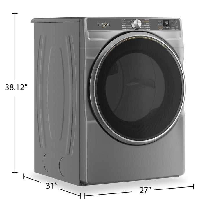 Sécheuse électrique intelligente Whirlpool de 7,4 pi³ avec vapeur - YWED6720RR