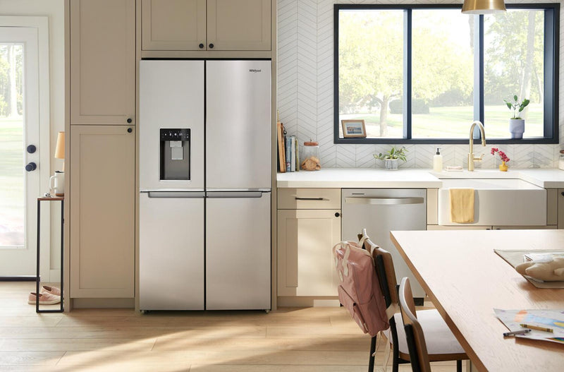 Réfrigérateur à 4 portes Whirlpool de 36 po et de 19 pi³ de profondeur comptoir avec machine à glaçons - acier inoxydable - WRQC7836RZ