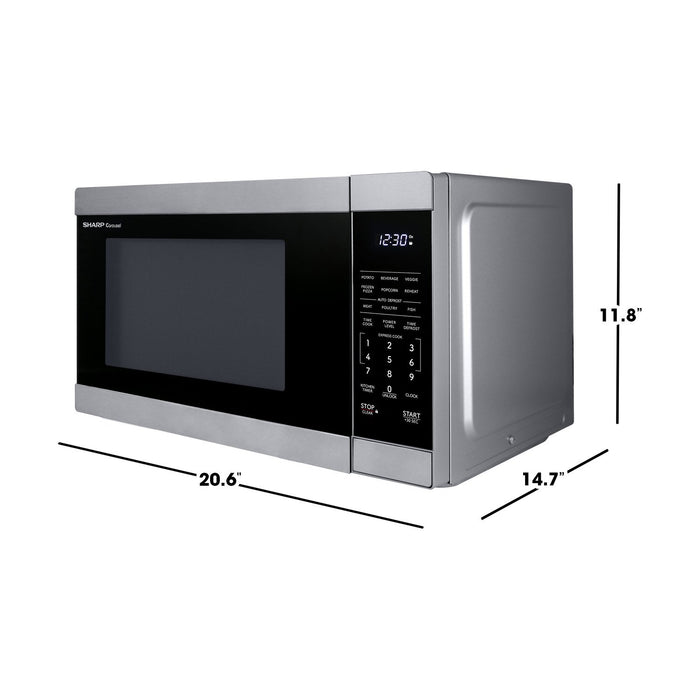 Four à micro-ondes de comptoir Sharp de 1,1 pi3 avec plateau tournant CarouselMD - SMC1162KSC