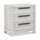 Table de nuit Haven de 26 po (L) x 28 po (H) à 3 tiroirs avec port USB - blanche