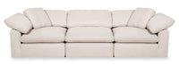  Sofa modulaire Eclipse en tissu d'apparence lin - lin