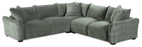  Sofa sectionnel Reflect 3 pièces en tissu de chenille avec coussins de dossier réversibles - vert