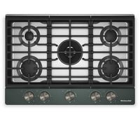  Surface de cuisson KitchenAid de 30 po au gaz sur métal avec grilles pour wok intégrées – Juniper - KCGK530SJP
