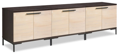 Sonora 3-piece TV Stand with Storage for TVs up to 86"- Dark Oak | Meuble pour téléviseur Sonora 3 pièces avec rangement pour téléviseurs jusqu’à 86 po - chêne foncé