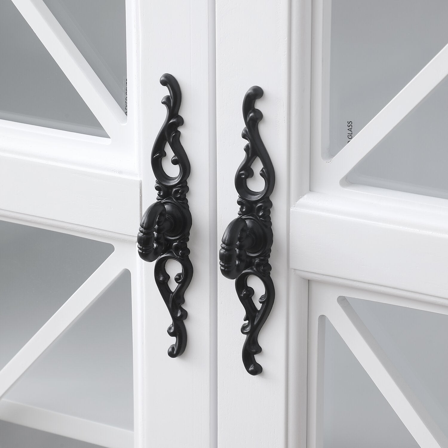 Armoire avec étagères et portes en verre, H 120 cm Armoire avec étagères et portes en verre, H 120 cm