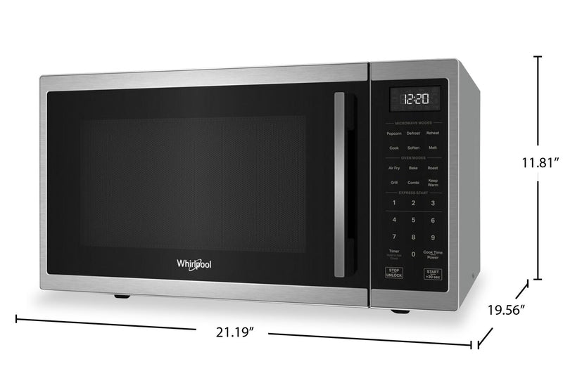 Four à micro-ondes de comptoir Whirlpool de 1,0 pi3 avec friture à air - Acier inoxydable - WMCS5522RB