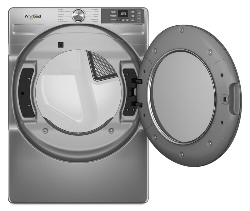 Sécheuse électrique intelligente Whirlpool de 7,4 pi³ avec Wrinkle ShieldMC - argenté radieux - YWED5720RR